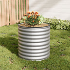 80CM Height Silver Galvanized Steel Raised Garden Bed