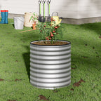 80CM Height Silver Galvanized Steel Raised Garden Bed