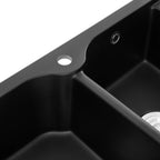 Double Bowl Quartz Resin Composite Kitchen Sink with Waste Kit