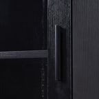 Industrial Tall Corner Bar Cabinet with Power Socket & LED Lighting