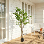 Artificial Enkianthus Tree Potted Plant Home Decoration