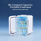 White 18L Dual-Use Mini Refrigerator