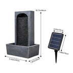LED Outdoor Solar Slate Effect Garden Water Fountain