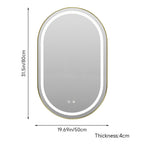 Wall Mounted Oval LED Bathroom Mirror