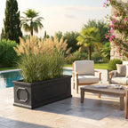 70cm Black Cement Flower Pot