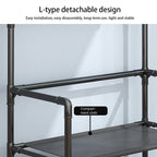 Entryway 4 Tier Shoe Rack with Coat Hanger