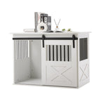Wooden Dog Crate with Lockable Barn Door