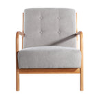 Solid Wooden Frame Upholstered Tufted Armchair