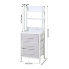 3-Drawer Nightstand with Charging Station & RGB Light Strip