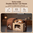 2-Tier Multifunctional Cat House Cave Pet Bed