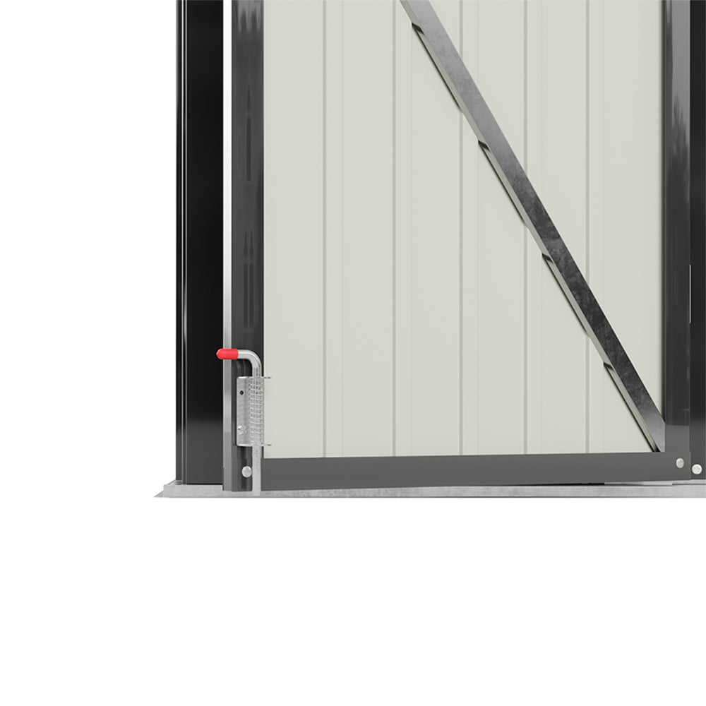 8 x 6 ft Metal Garden Storage Shed with Foundation Base