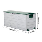 290L Outdoor Storage Deck Box with Wheels