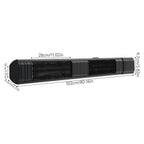 3000W Wall-Mounted Infrared Patio Heater with 9 Temperature Settings & 24H Timer
