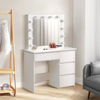 Hollywood Dressing Table with Large Lighted Mirror
