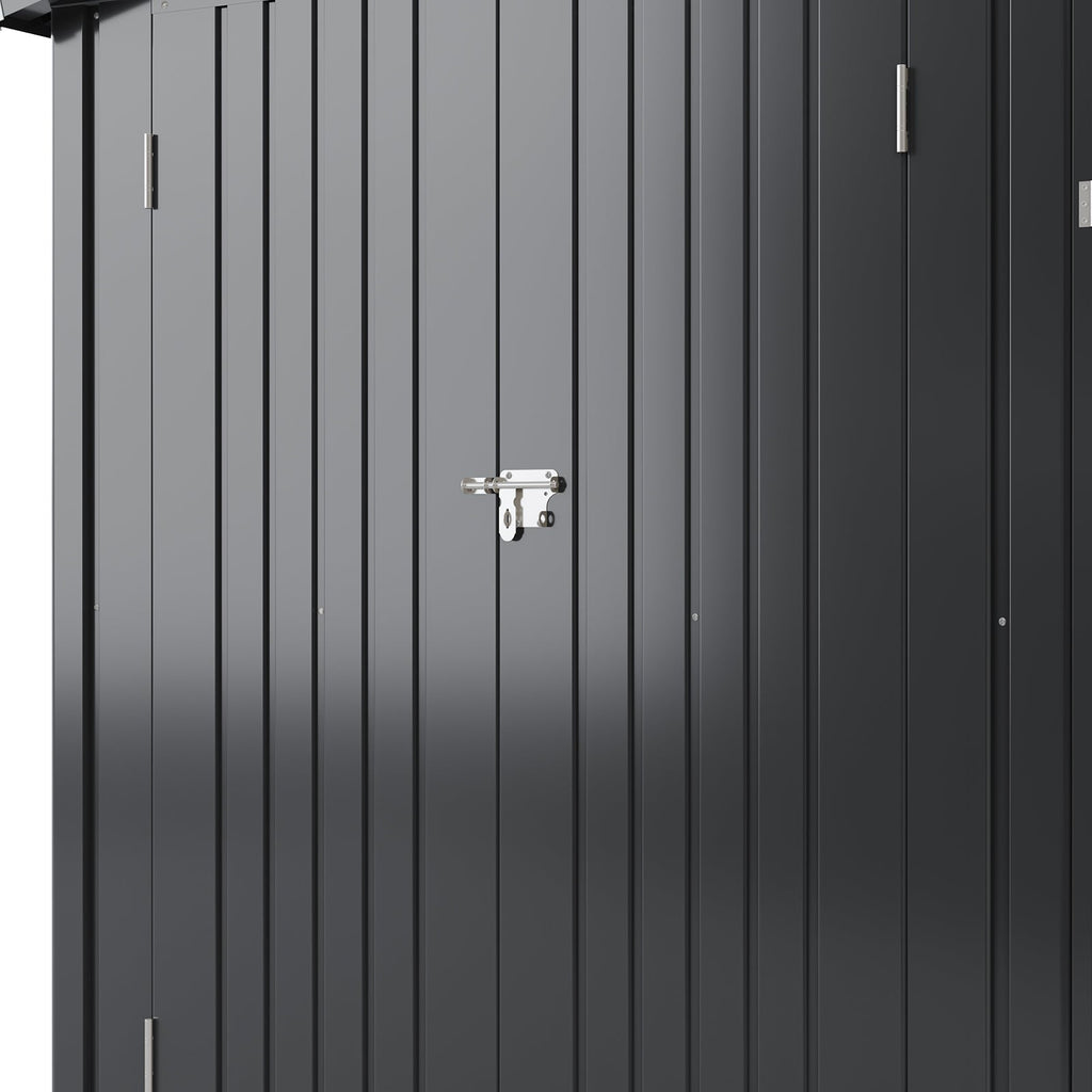 Garden Storage Shed with Integrated Lean-to Greenhouse & Double Doors