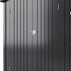 Garden Storage Shed with Integrated Lean-to Greenhouse & Double Doors