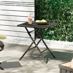 Square Rattan Folding Outdoor Bistro Table