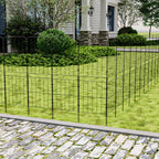 10 Panels 31x96cm Metal Garden Edging Fence Yard Borders Decor