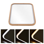 Wall-Mounted Bathroom Adjustable LED Vanity Mirror with Demister