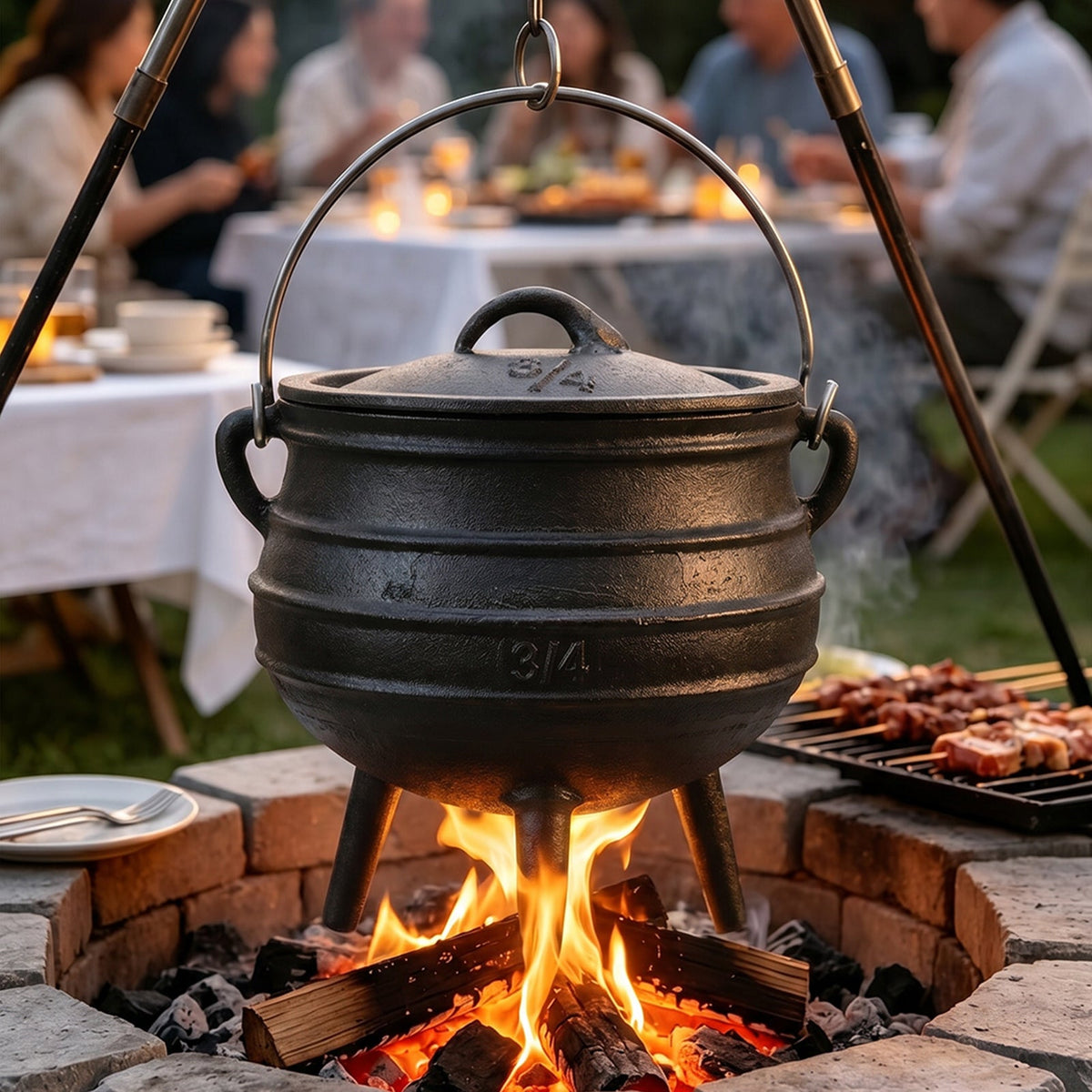 Cast Iron Cauldron with Lid