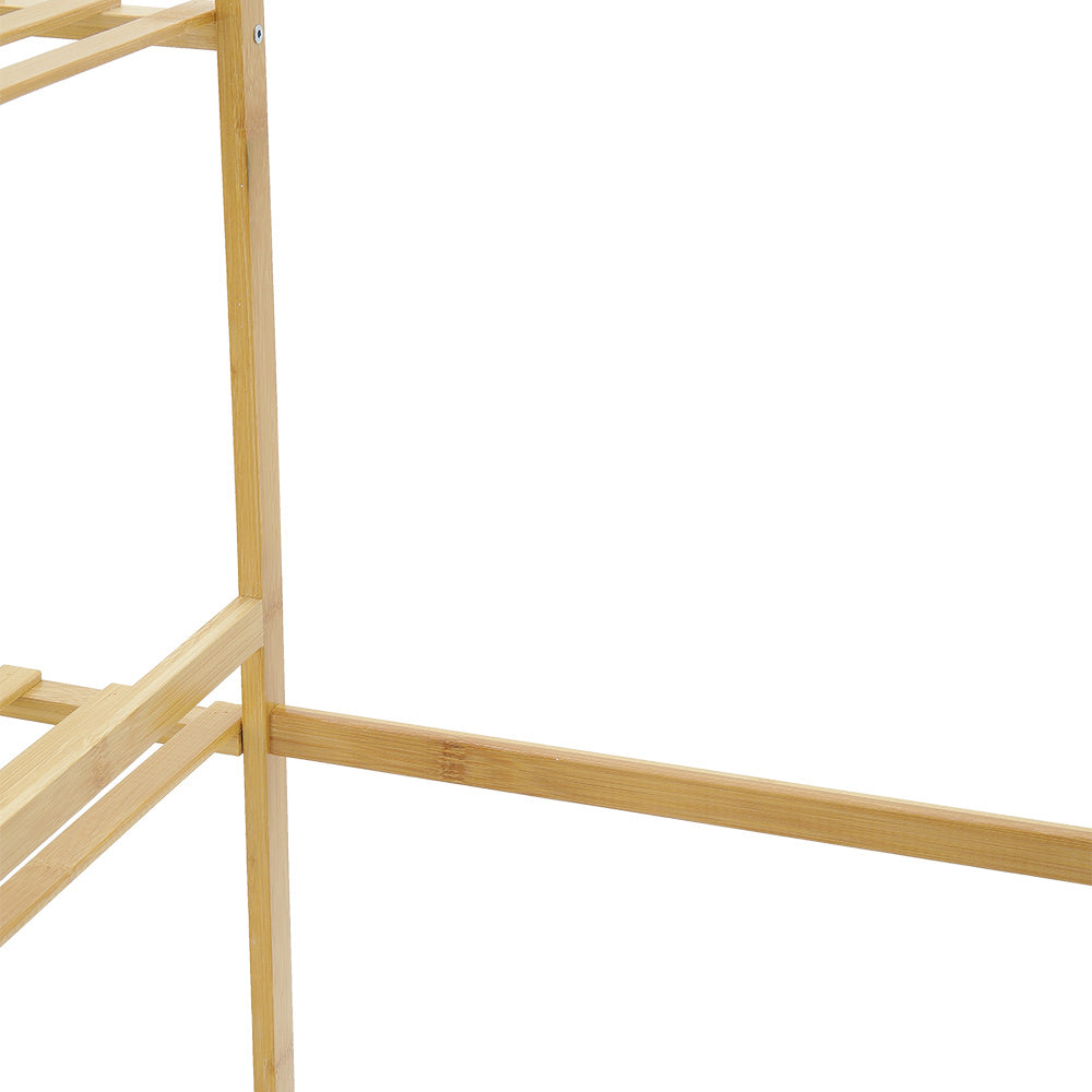 Bamboo Bedroom Garment Clothes Rack Natural