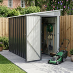 9 x 4 ft Metal Garden Storage Shed with Pent Roof