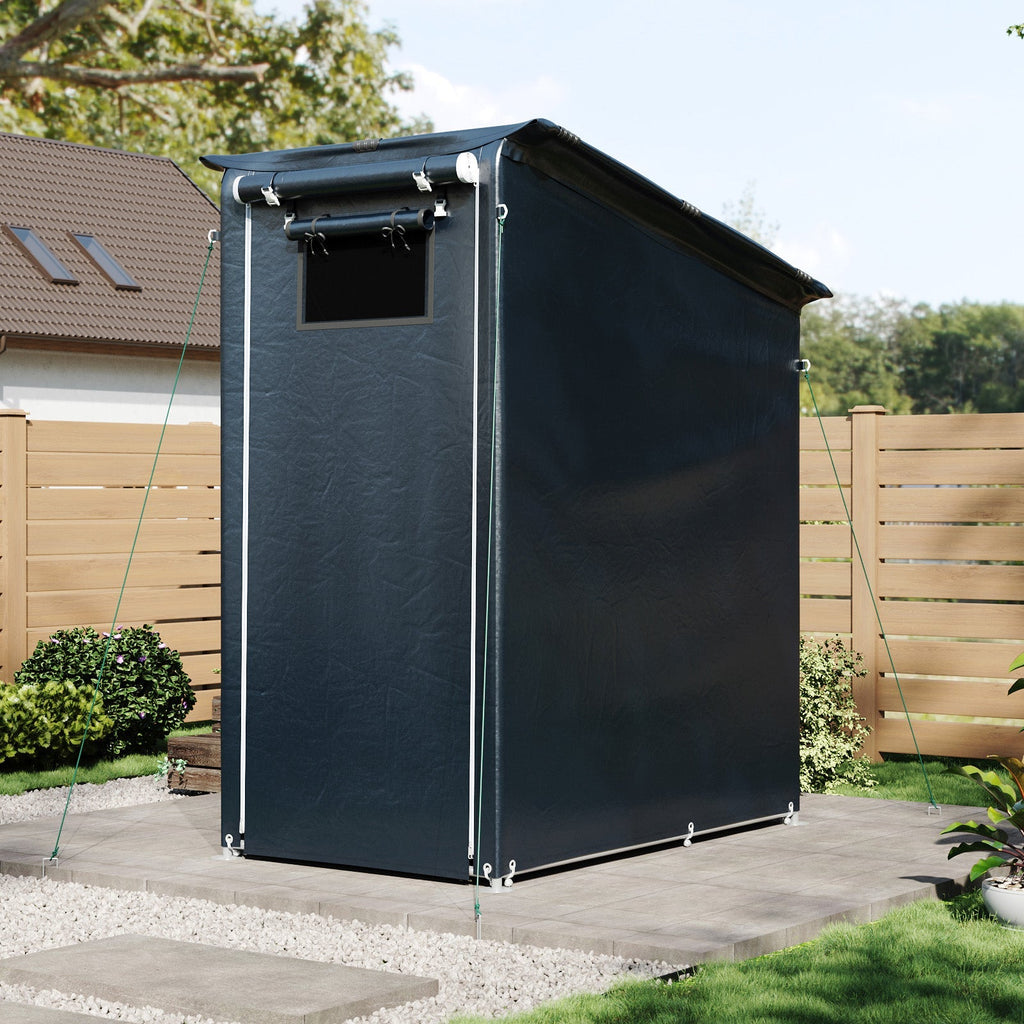 Garden Storage Shelter with Waterproof PE Cover & Roll-Up Zipped Door