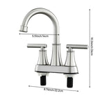 Double Handle Bathroom Sink Faucet with Drainer