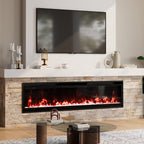 40/50/60-inch Wall Mounted Electric Fireplace with Remote Control