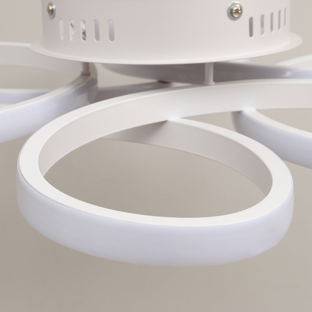 Modern Acrylic Petal LED Semi Ceiling Light