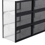 Set of 12 Clear Plastic Stackable Shoe Storage Box