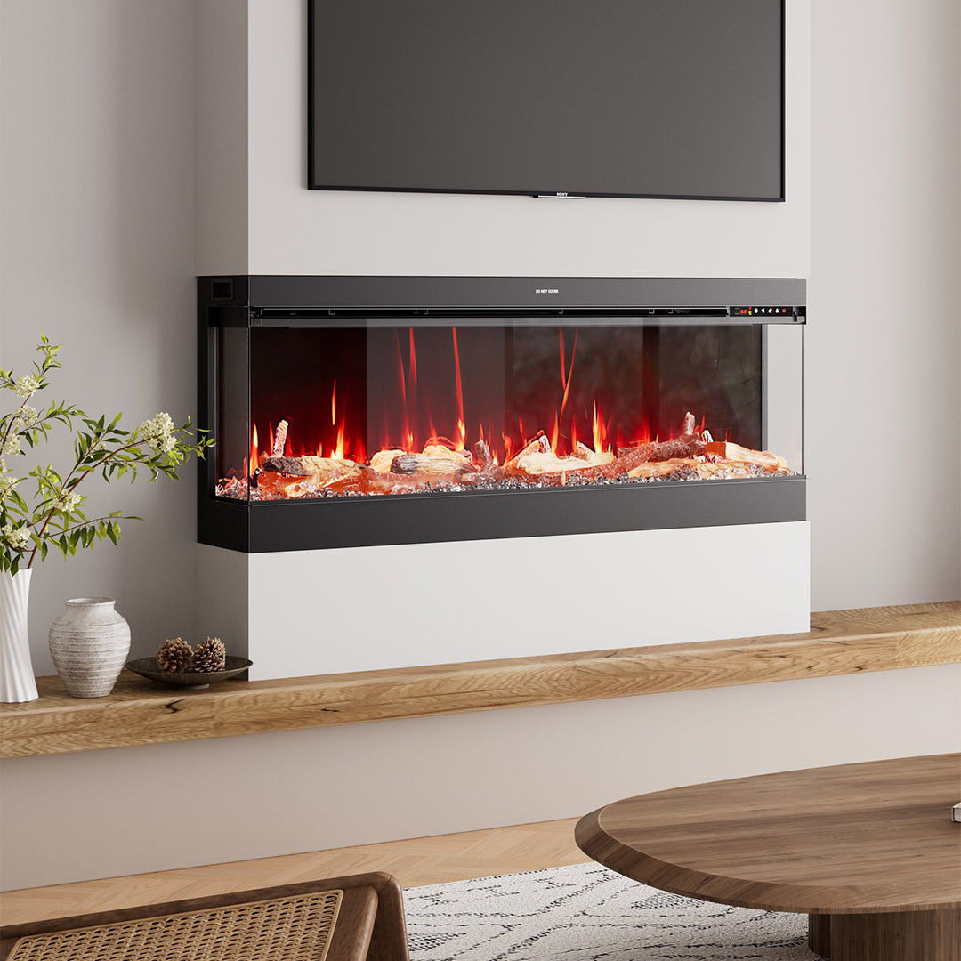 50/60/70'' 3 Side Electric Fireplace with Remote Control