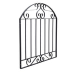 Black Metal Wrought Iron Garden Gate Heavy Duty with Fittings Bolts