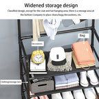 Entryway 4 Tier Shoe Rack with Coat Hanger