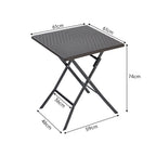 Square Rattan Folding Outdoor Bistro Table