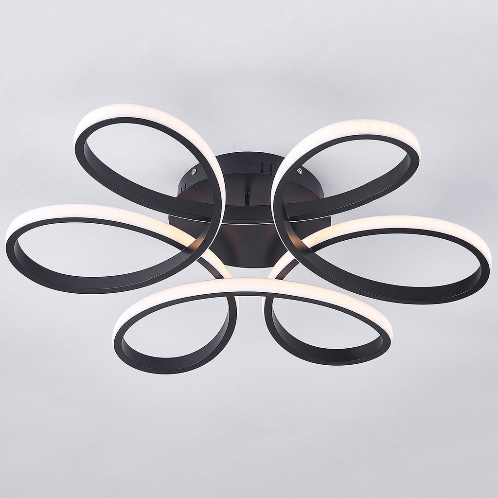 Modern Acrylic Petal LED Semi Ceiling Light