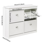 2-Tier Flip Down Shoe Bench Cabinet