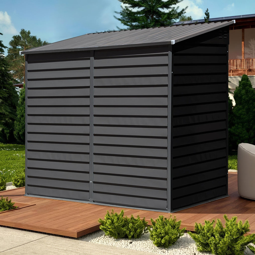 4.6x9 ft Wide Outdoor Lockable Steel Storage Shed