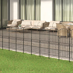 10 Panels 31x96cm Metal Garden Edging Fence Yard Borders Decor