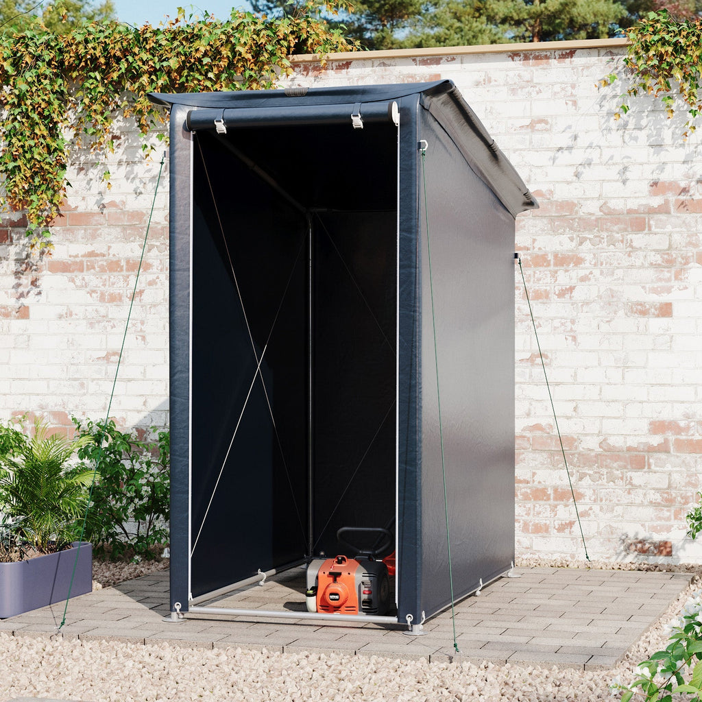 Garden Storage Shelter with Waterproof PE Cover & Roll-Up Zipped Door
