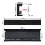 50inch Recessed and Freestanding Electric Fireplace with Remote Control