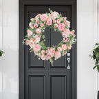 Spring Artificial Peony Wreath Mixed Flowers for Wedding Decor