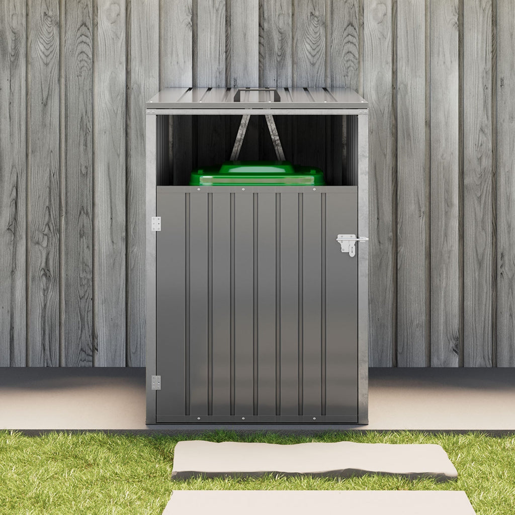 Metal Outdoor Garbage Bin Shed For 1 Trash Bin