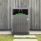 Metal Outdoor Garbage Bin Shed For 1 Trash Bin