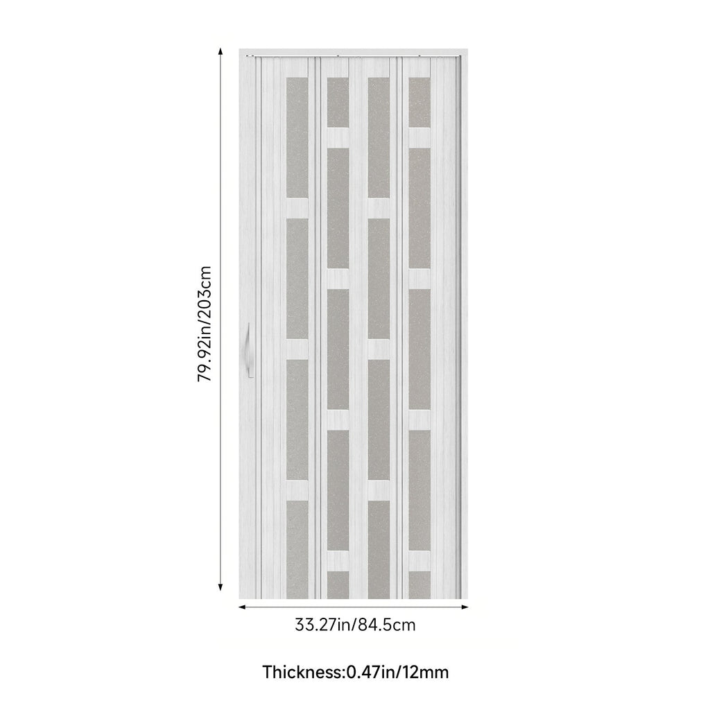 Irregular Frosted Window PVC Folding Door