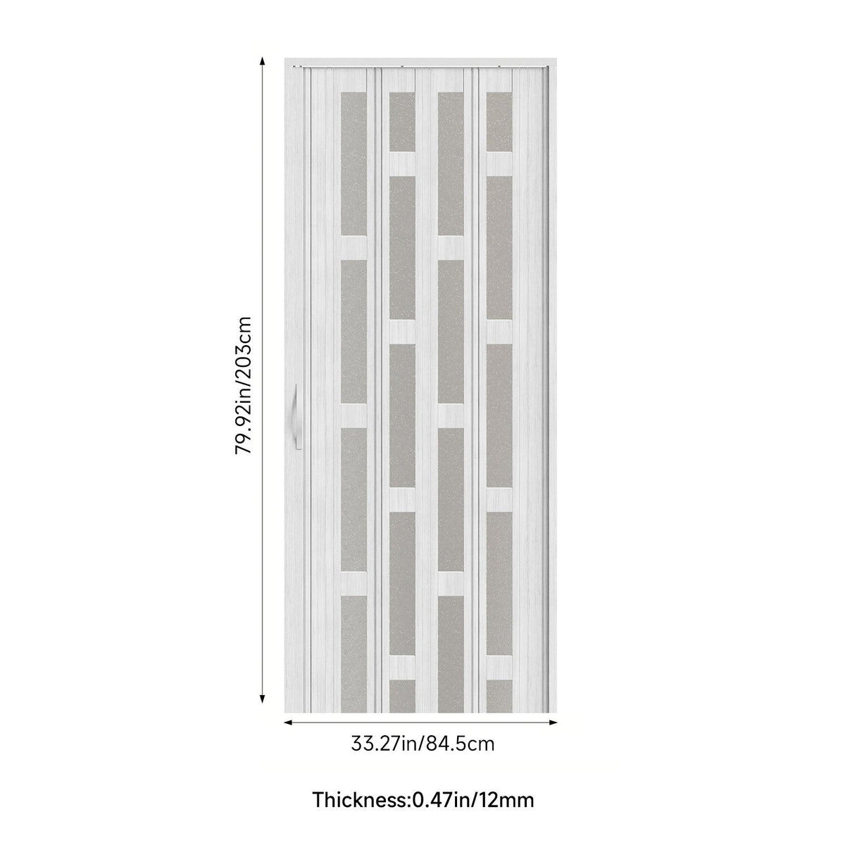 Irregular Frosted Window PVC Folding Door