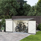 195CM Wide Steel Garden Shed For 4 Bicycles