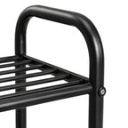 3-Tier Freestanding Metal Shoe Rack, Black, 65 x 28 x 50 cm