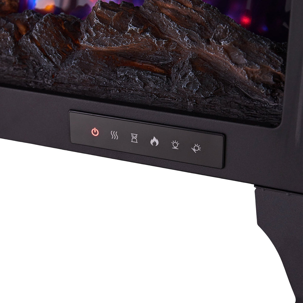 Freestanding Electric Fireplace Heater with Remote Control
