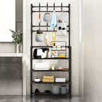 Entryway 4 Tier Shoe Rack with Coat Hanger